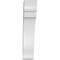 Ekena Millwork 5 1/2-in. W x 16-in. D x 28-in. H Olympic Architectural Grade PVC Knee Brace BRCP055X16X28OLY - alternate 2